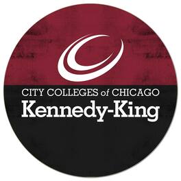 Jardine - Kennedy-King College Statesmen 20'' x 20'' Retro Logo Circle Sign - Maroon
