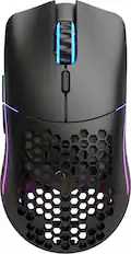 Front. Glorious - Model O Lightweight Wireless Optical Gaming Mouse with Customizable RGB - Black.