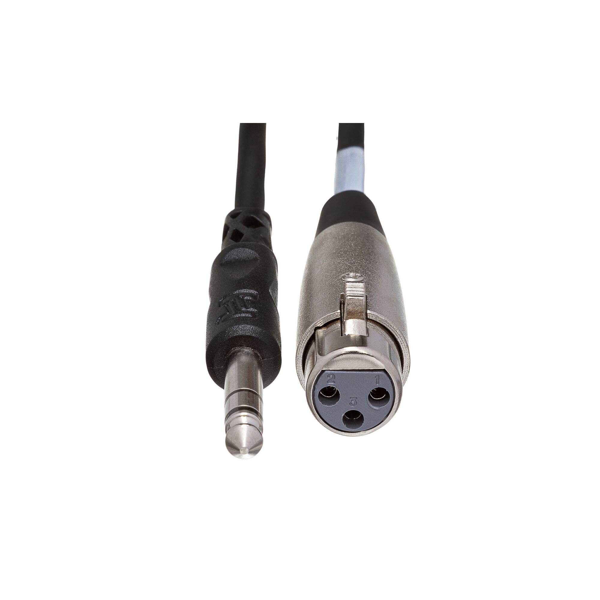 Back. HOSA - Hosa Balanced Interconnect XLR3F to 1/4 in TRS Cable (20-Ft).