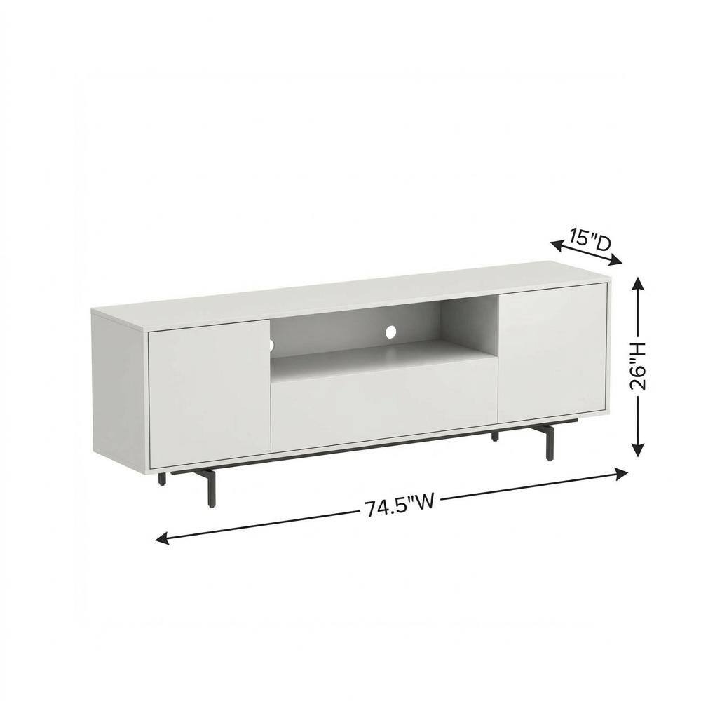 15" D x 26" H x 74.5" W
