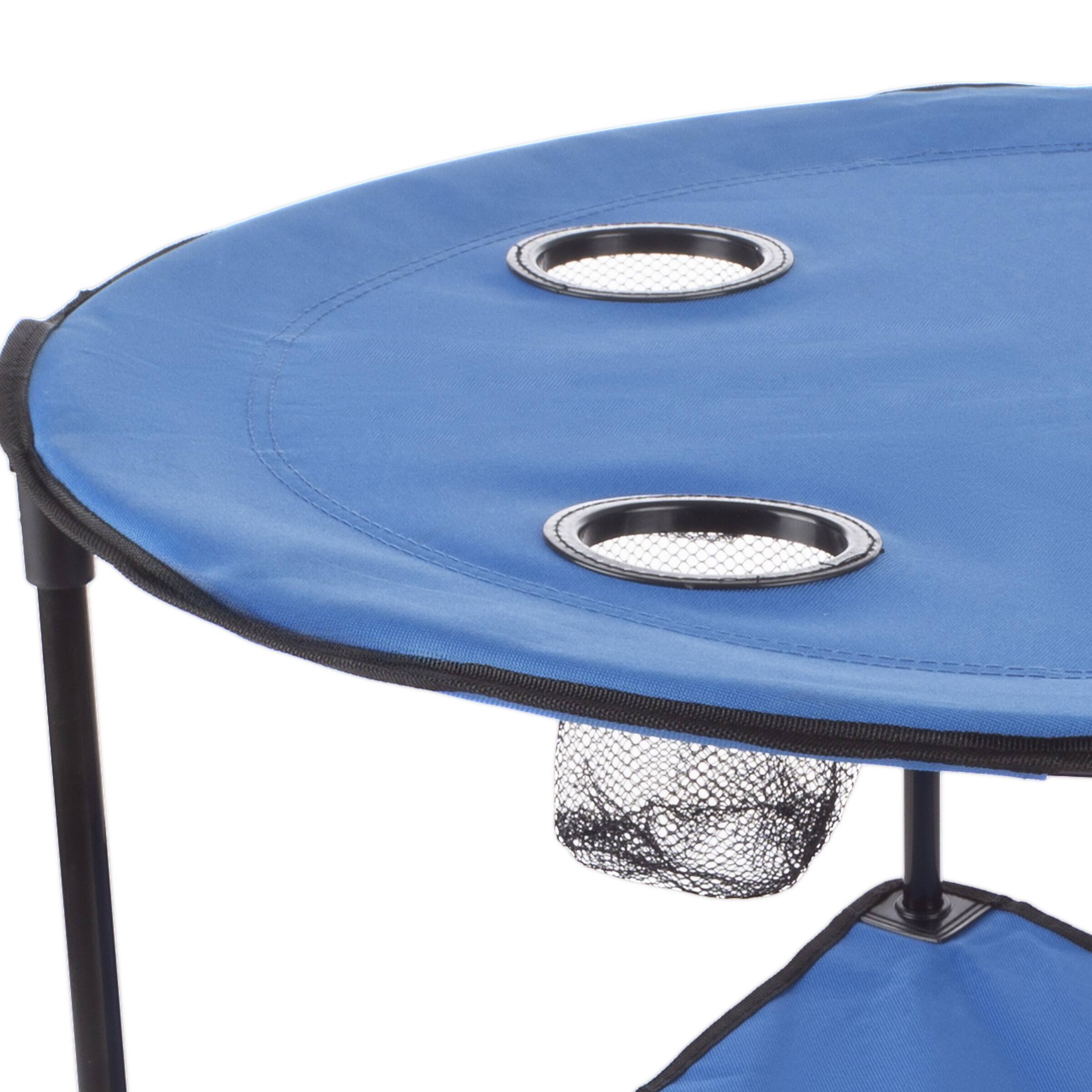 Left. Wakeman - Folding Camping Table - Blue.