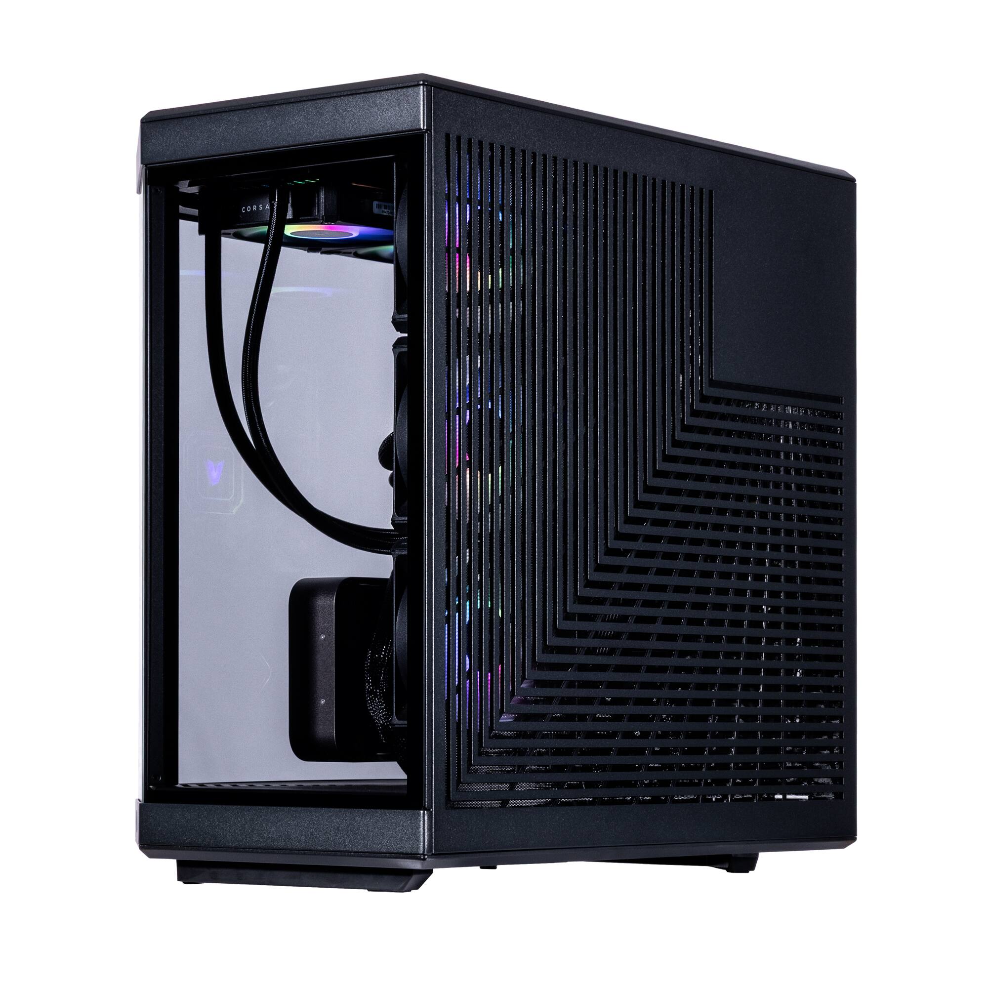 Alt View 4. Velztorm - Velztorm LCD Black Praetix Desktop PC (Intel i9-14900K, 64GB DDR5, 2TB PCIe SSD + 6TB HDD, RTX 5080, Win 11 Home) - Black.