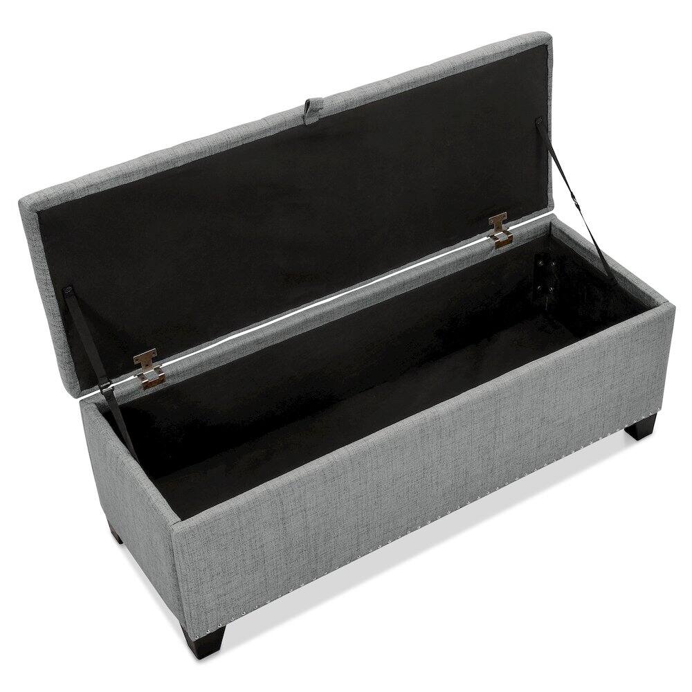 Alt View 3. Furniture of America - Furniture of America Ullan Storage Bench - Gray.