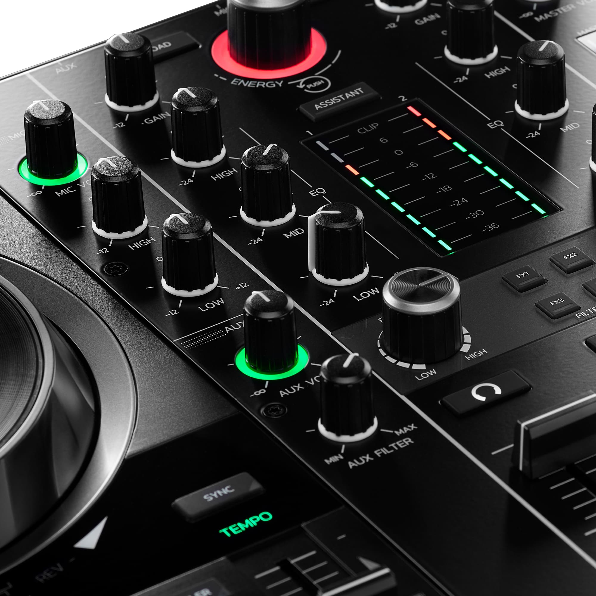 Alt View 11. Hercules - DJ Control Inpulse 500 DJ Mixer - Black.