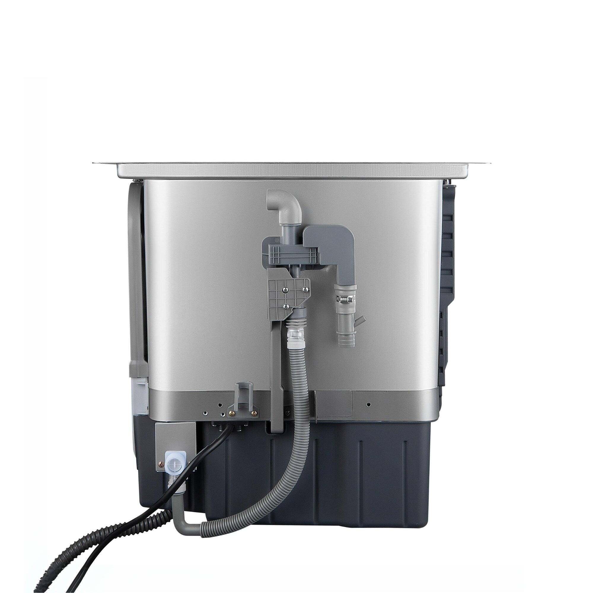 Back. FOTILE - FOTILE 2-in-1 Top Load Dishwasher, Compact with HydroJet, 15-Min Wash, Produce Cycle, Stainless Tub, Child Lock - Black.