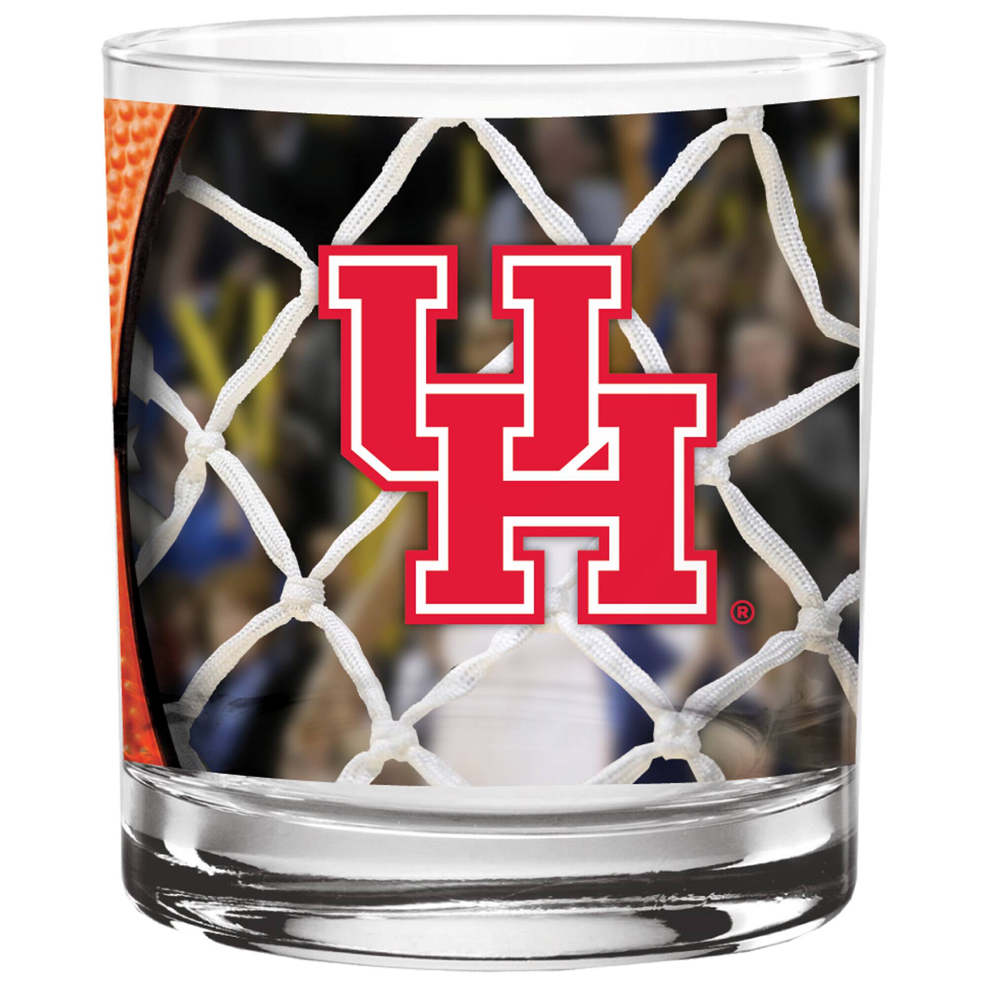 Alt View 1. Indigo Falls - Houston Cougars 14oz. Basketball Glass - Multicolor.