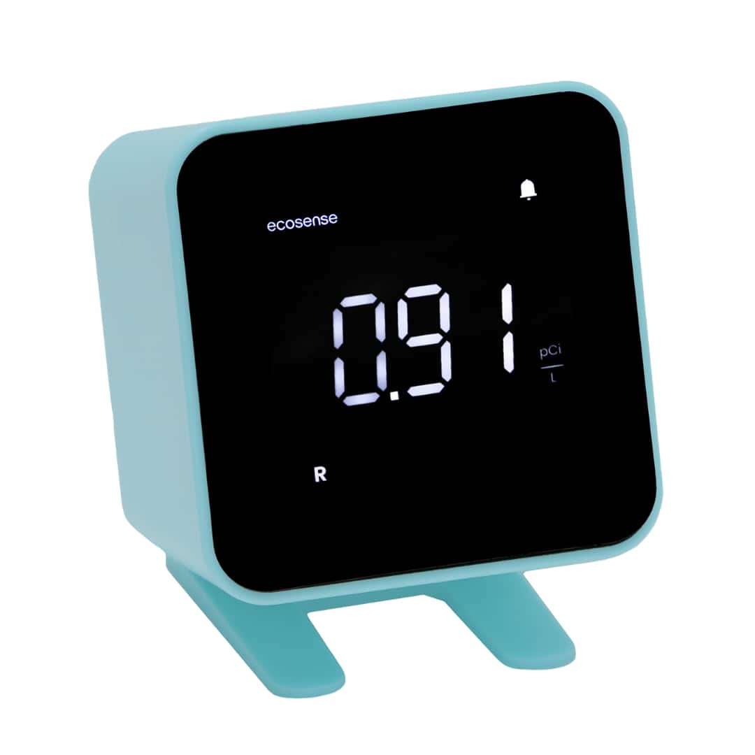 Ecosense - EcoBlu digitatl Radon Detector - Real-Time and Long-Term monitoring with LED Display - Blue