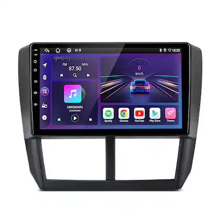 M 18:25 FM MHz 87.50 M 0 km/h + UNKNOWN UNKNOWN N Spotify Chrome YouTube Play Store Theme