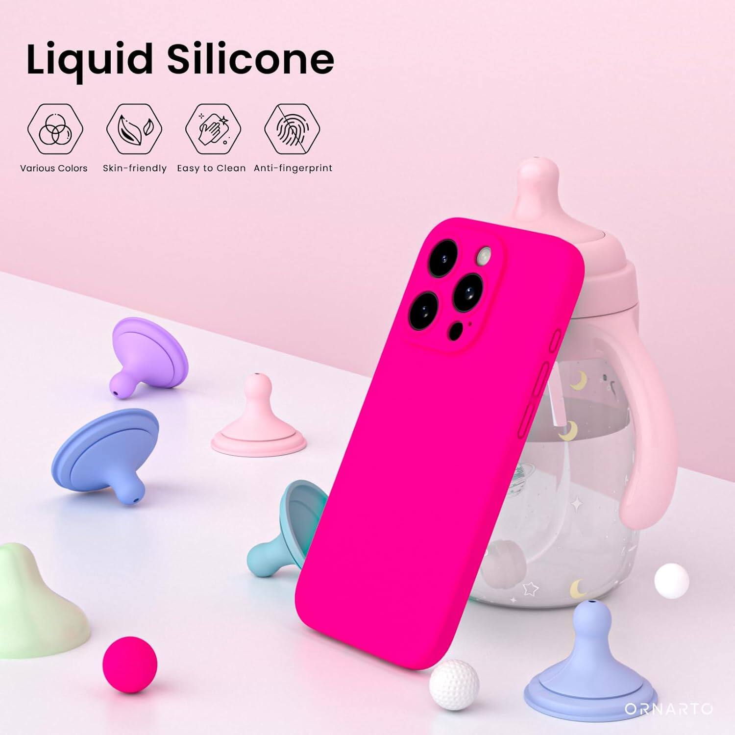 Liquid Silicone, Various Colors, Skin-friendly, Easy to Clean, Anti-fingerprint, ORNARTO