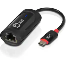 SIIG Inc - SIIG USB-C to Gigabit Ethernet Adapter - USB 3.0 - USB 3.0 Type C - 1 Port(s) - 1 - Twisted Pair - 10/100/1000Base-T - Black