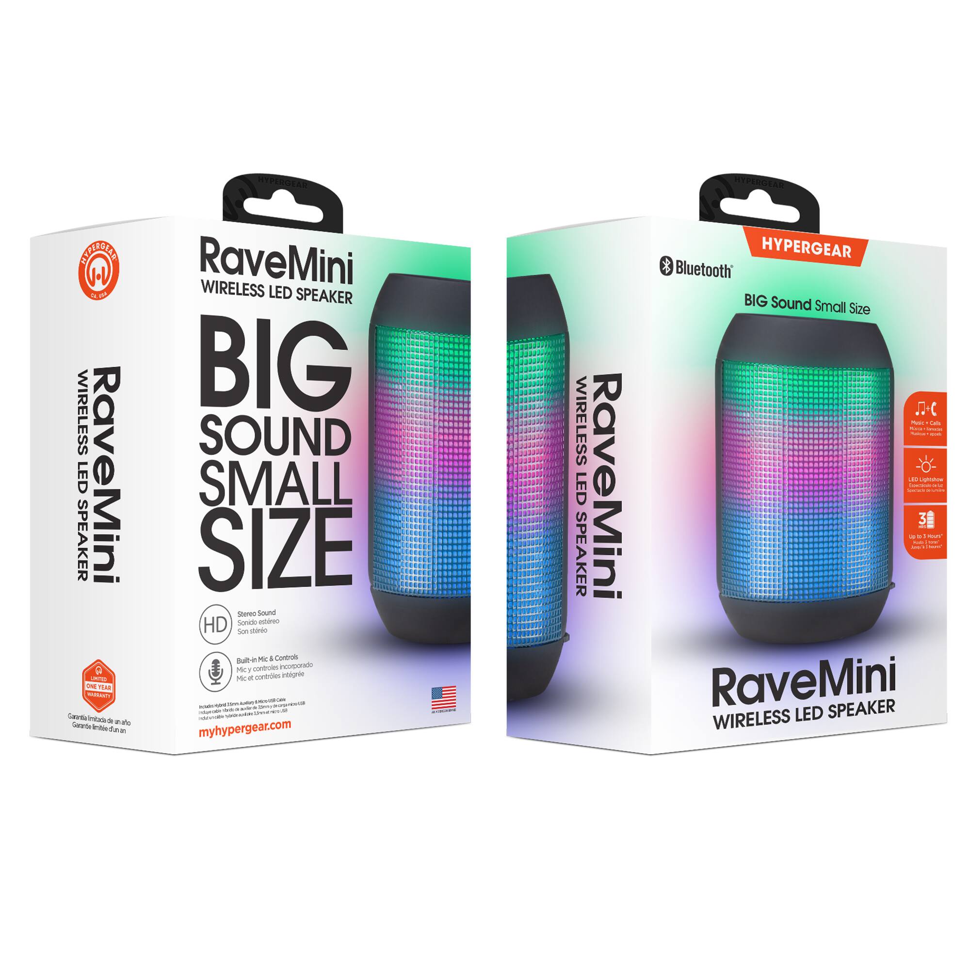 HYPERGEAR HYPERGEAR DSEET N-V a WIRELESS SPEAKER LED RaveMini W - The TO Cav -nt - he n nte E RaveMini WIRELESS LED SPEAKER BIG SOUND SMALL SIZE Sooren Sound HD Sondo - Sun -onio Mb a Mr . CoRbrun f - ooat 1e . cer ta -. - I - - - -  - - myhypergear.com T WIRELESS SPEAKER LED RaveMini HYPERGEAR & Bluetooth BIG Sound Small Size J.-C I - - | | I  -.. - - - - I - . - RaveMini WIRELESS LED SPEAKER