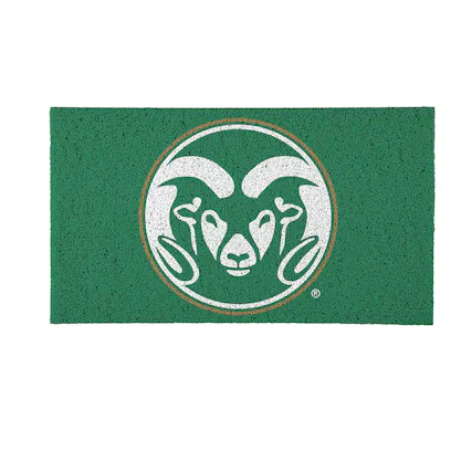 Front. Evergreen Enterprises - Colorado State Rams 16" x 28" Full Color Indoor/Outdoor Logo Turf Mat - Multicolor.