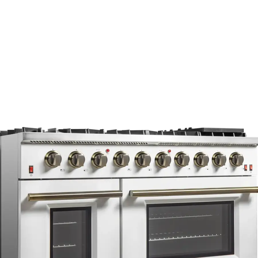 Alt View 10. Forno Appliances - Galiano 6.58 Cu. Ft. Freestanding Gas Range with Convection Oven - White.