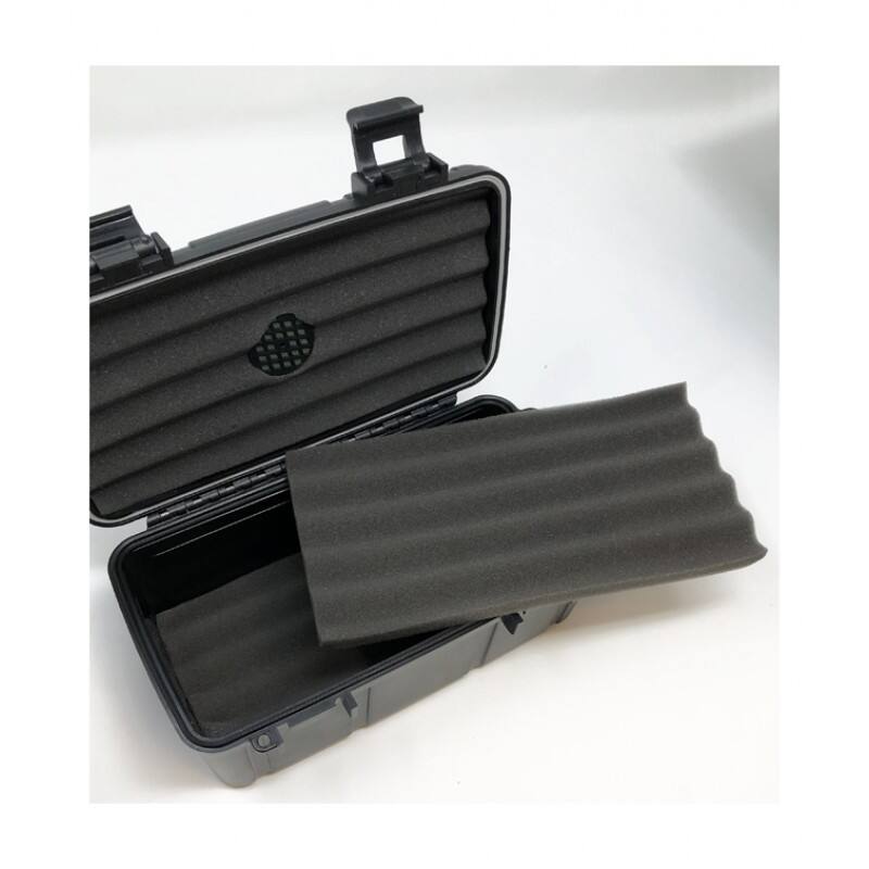 Alt View 2. Prestige - 15 Cigar Safe Travel Humidor - Black Plastic Finish.