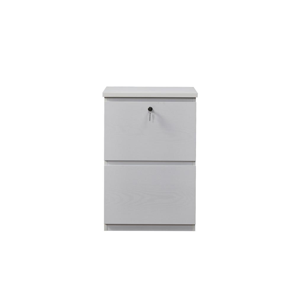 KOWO - 2 Drawer Wood File Cabinet With Lock - White price history on PriceWatchPro
