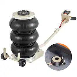 VEVOR - Air Jack, 3T / 6600 lbs Triple Bag Air Jack, Airbag Jack with Six Steel Pipes, Lift up to 17.7 inch/450 mm, 3-5 s Fast - Beige;Black