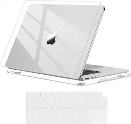 mosiso - For MacBook Air 15 inch Case M5 A3448 M4 A3241 M3 A3114 M2 A2941 2026-2023, Protective Hard Shell Case &Keyboard Cover - Crystal Clear