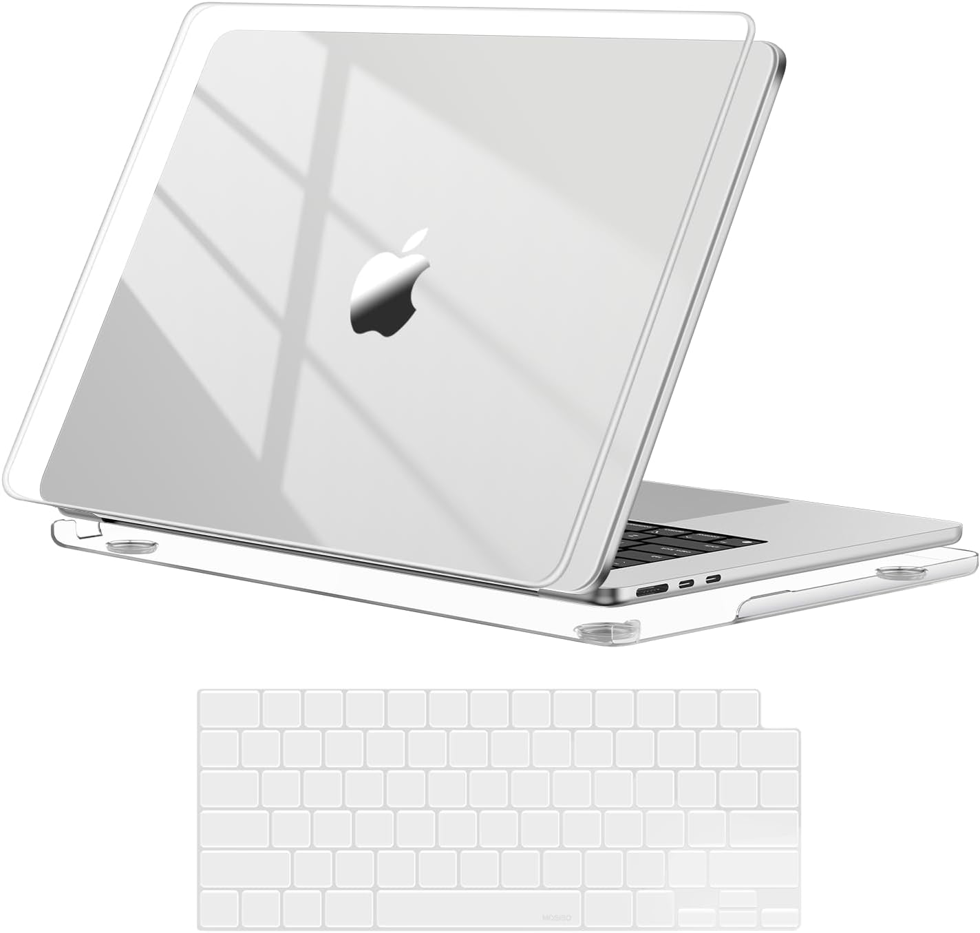 Front. mosiso - For MacBook Air 15 inch Case M5 A3448 M4 A3241 M3 A3114 M2 A2941 2026-2023, Protective Hard Shell Case &Keyboard Cover - Crystal Clear.