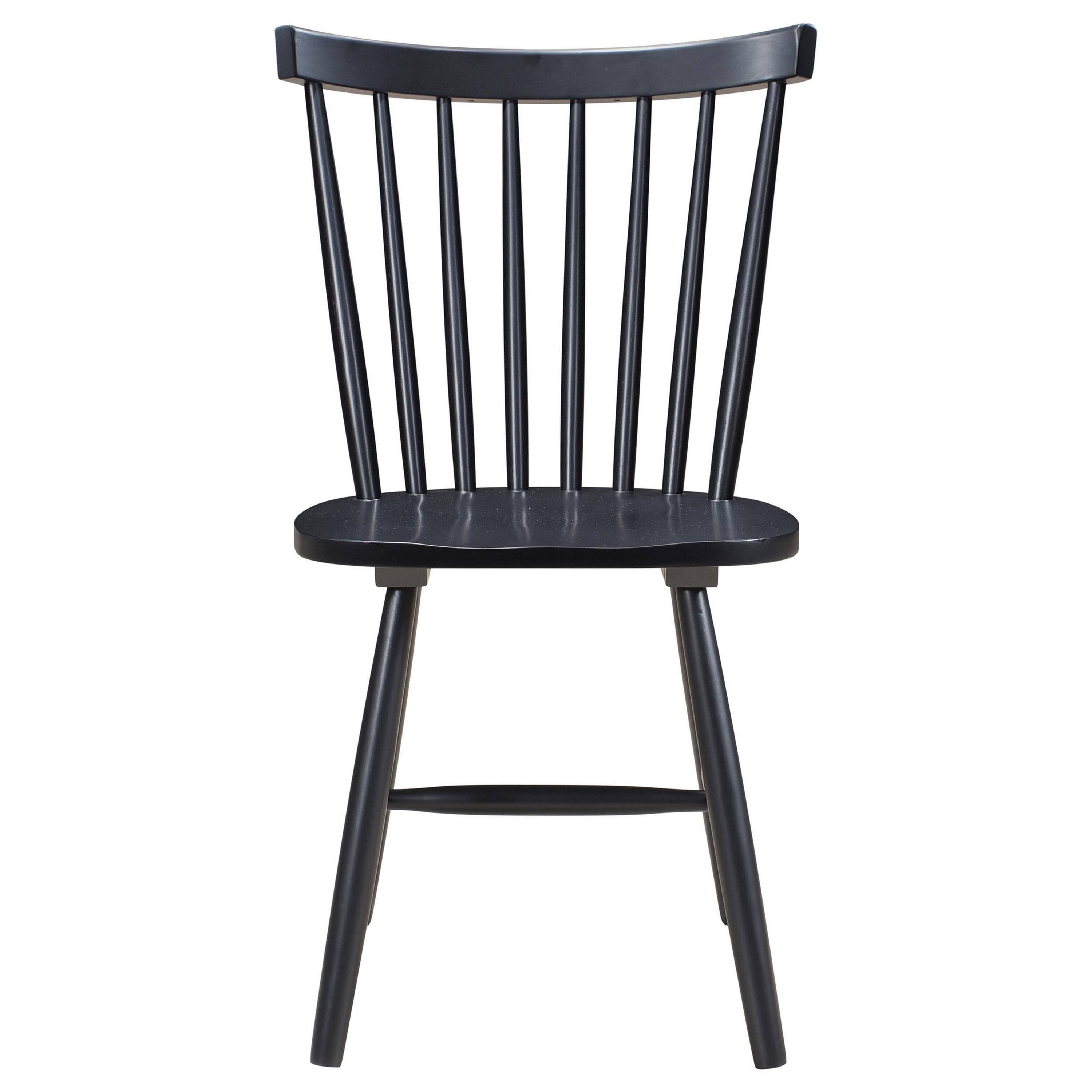 Alt View 1. Manhattan Lane - Halie Dining Side Chair Set of 2, Spindle Back, Black Asian Hardwood - Black.