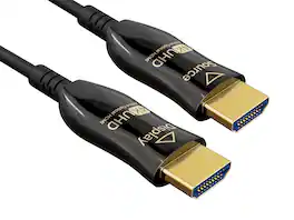 Cable Leader - 4K High-Speed HDMI Fiber Optic Cable AOC, HDMI 2.0 18Gbps CL3-Rated UL for Long In-Wall Home Theater Runs - Black