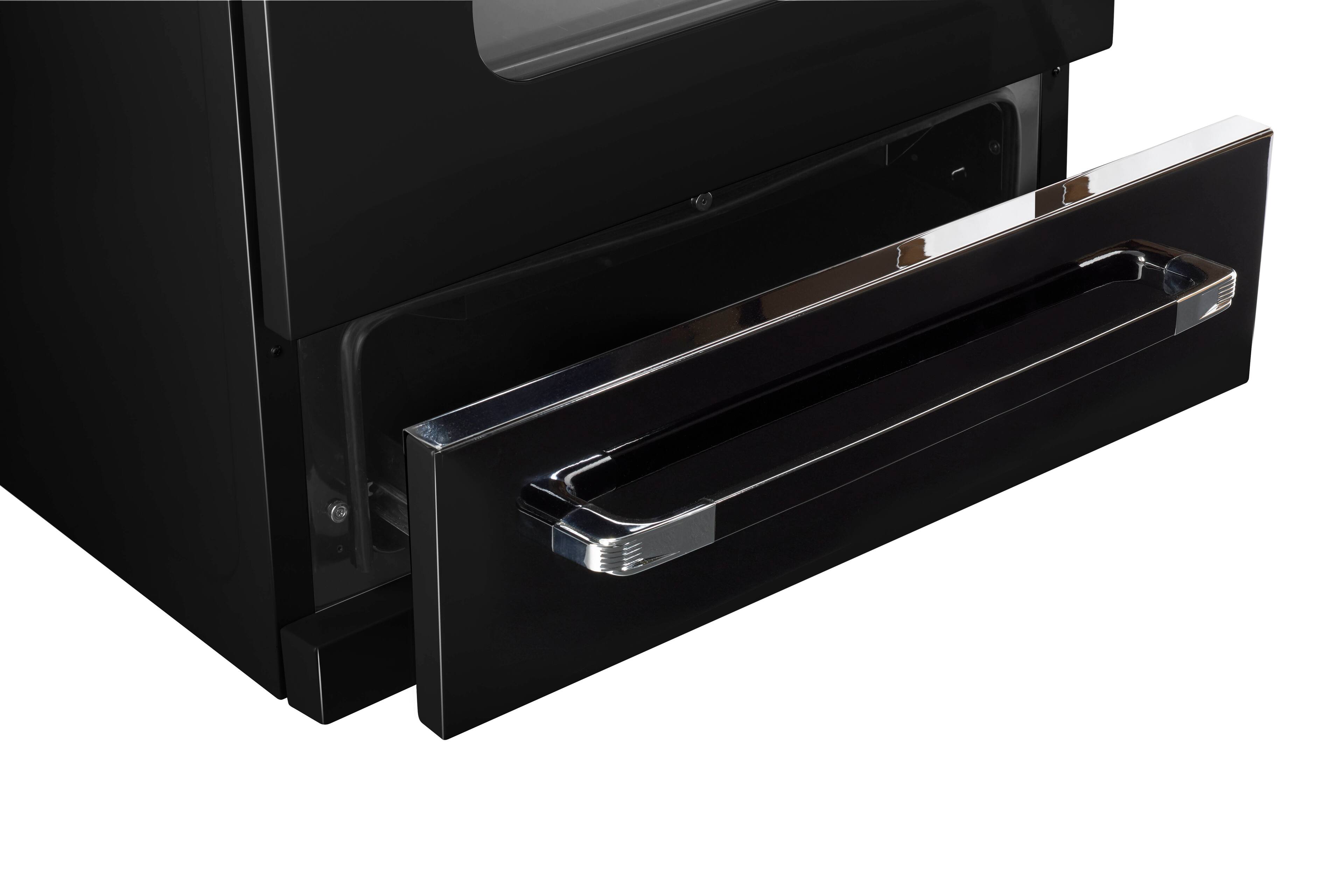 Alt View 12. Unique Appliances - Classic Retro 3.9 Cu. Ft. Freestanding Gas Convection Range - Midnight Black.