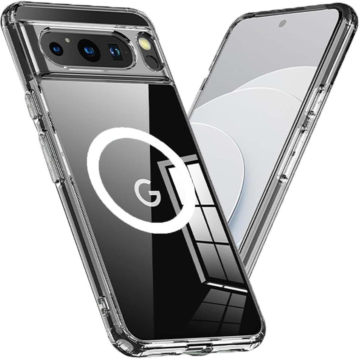 Front. Entronix - Entronix Magnetic Hard Back Case for Google Pixel 10 Pro XL - Slim Clear Design - Clear.
