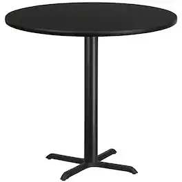 Flash Furniture - Stiles 42'' Round Laminate Table Top with 33'' x 33'' Bar Height Table Base - Black