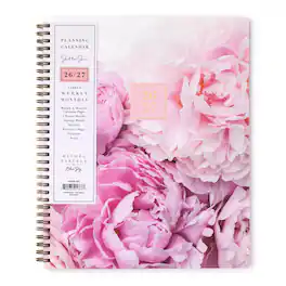 Blue Sky - 2026-2027 Weekly & Monthly Academic Planner, 8.5"x11", Peony