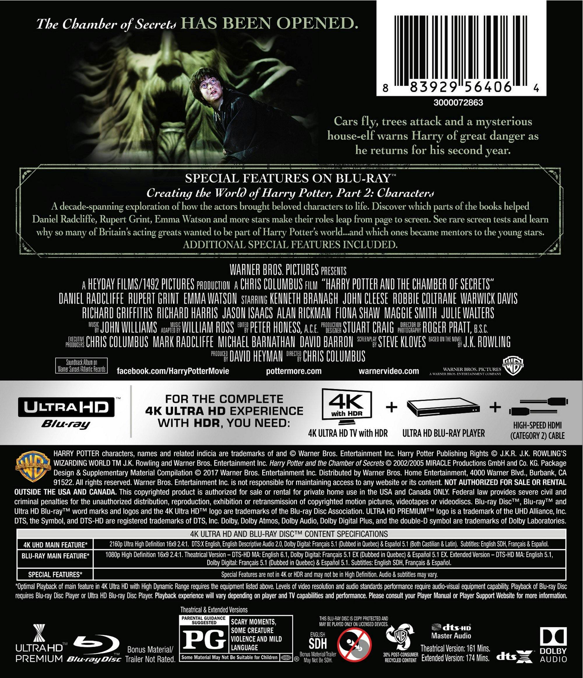 Back. Harry Potter and the Chamber of Secrets [UHD].