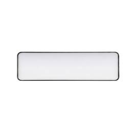Elegant Decor - Contour Metal Rectangle Mirror 18x60 - Black