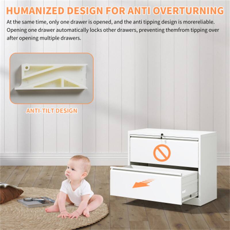 HUMANIZED DESIGN FOR ANTI OVERTURNING

At the same time, only one drawer is opened, and the anti tipping design is more reliable. Opening one drawer automatically locks other drawers, preventing them from tipping over after opening multiple drawers.

ANTI-TILT DESIGN