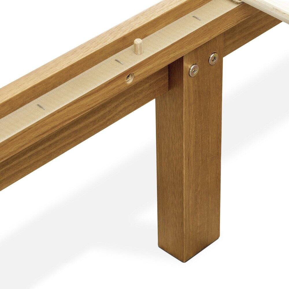 Alt View 2. East West Furniture - Queen Size Bed Frame with 4 Hardwood Legs and 2 Extra Center Legs - Oak Finish - Oak.