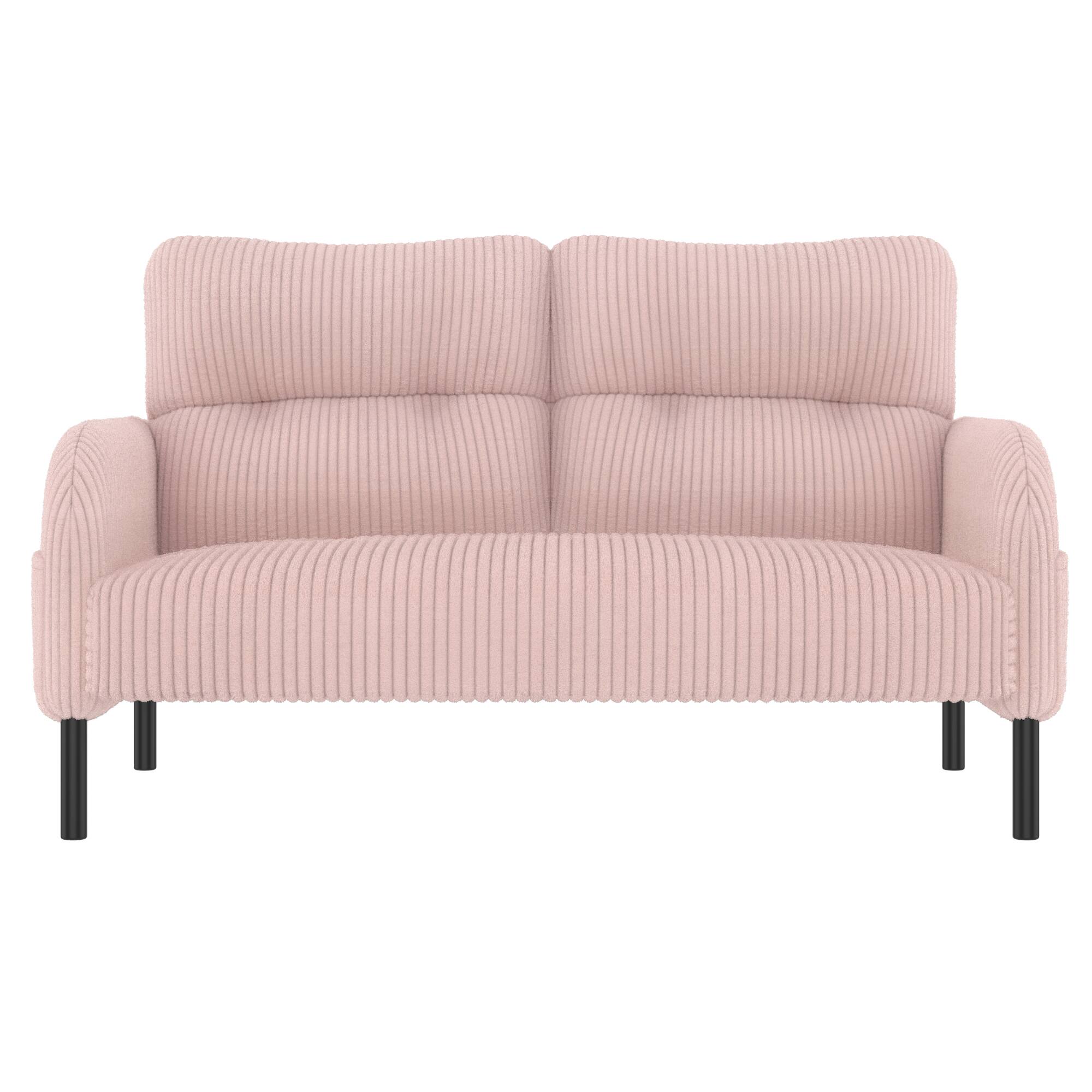 Alt View 5. GOODSILO - Elegant Corduroy Double Sofa with High Rebound Springs and Side Pockets for Living Rooms and Bedrooms - Pink.