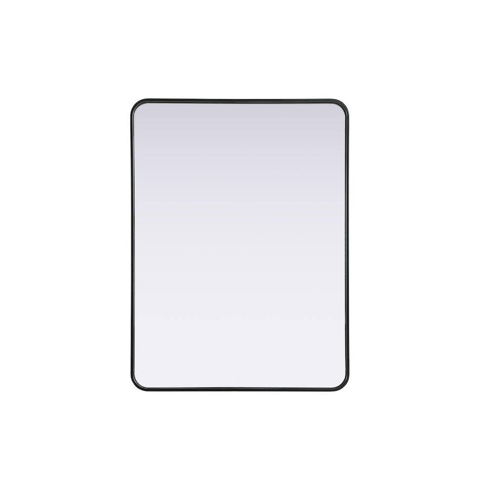 Alt View 8. Elegant Decor - Contour Metal Rectangle Mirror 30x40 in Black - Black.