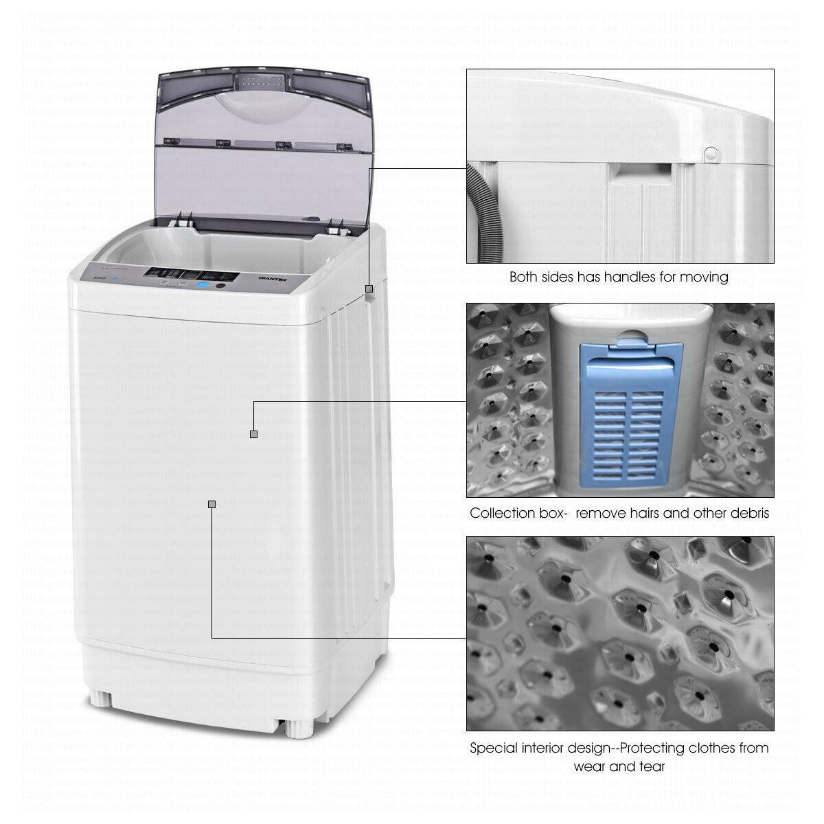 The image features a white appliance with a collection box, which is designed to remove hairs and other debris. The appliance also has handles on both sides for easy moving. Additionally, the appliance has a special interior design that protects clothes from wear and tear.