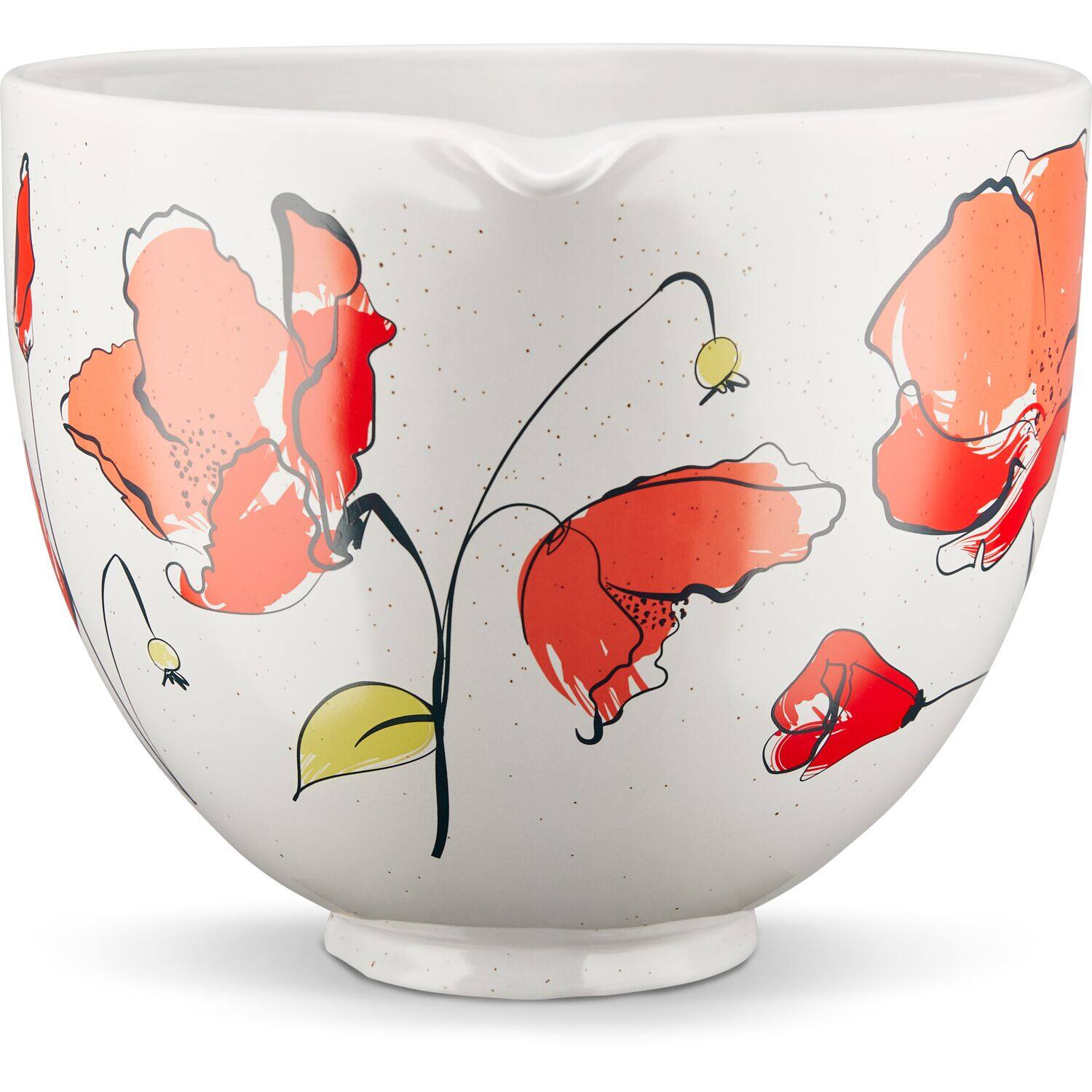 Alt View 2. KitchenAid - 5-Qt. Ceramic Bowl for Tilt-Head Stand Mixers, Poppy - Poppy.