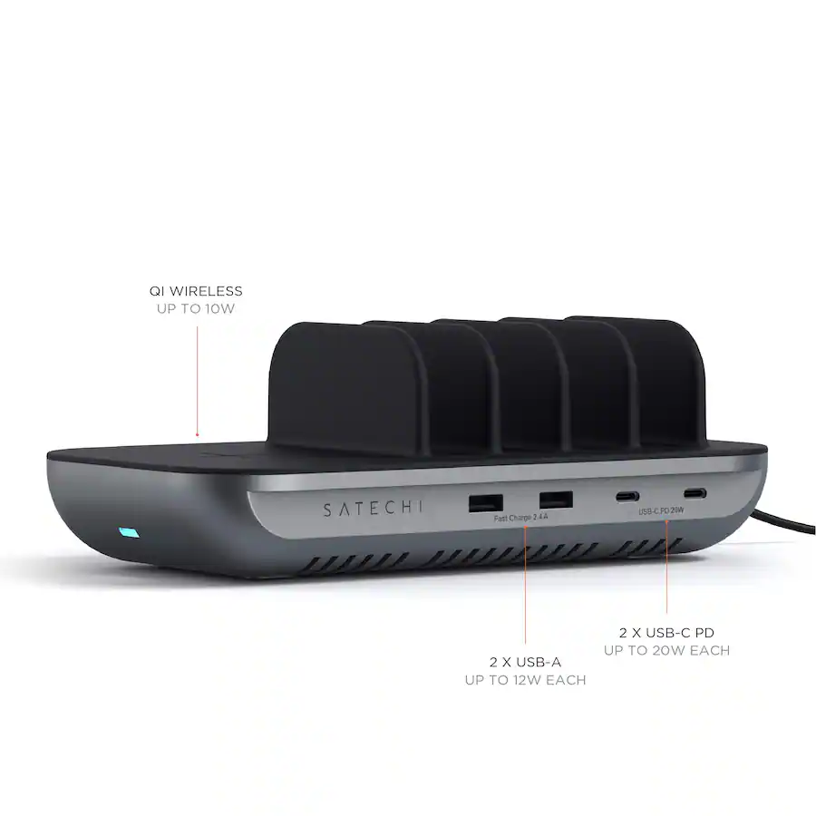 Dock5 Satechi Dock5 Multi Device Charging Station Black ST-WCS5PM - Best Buy