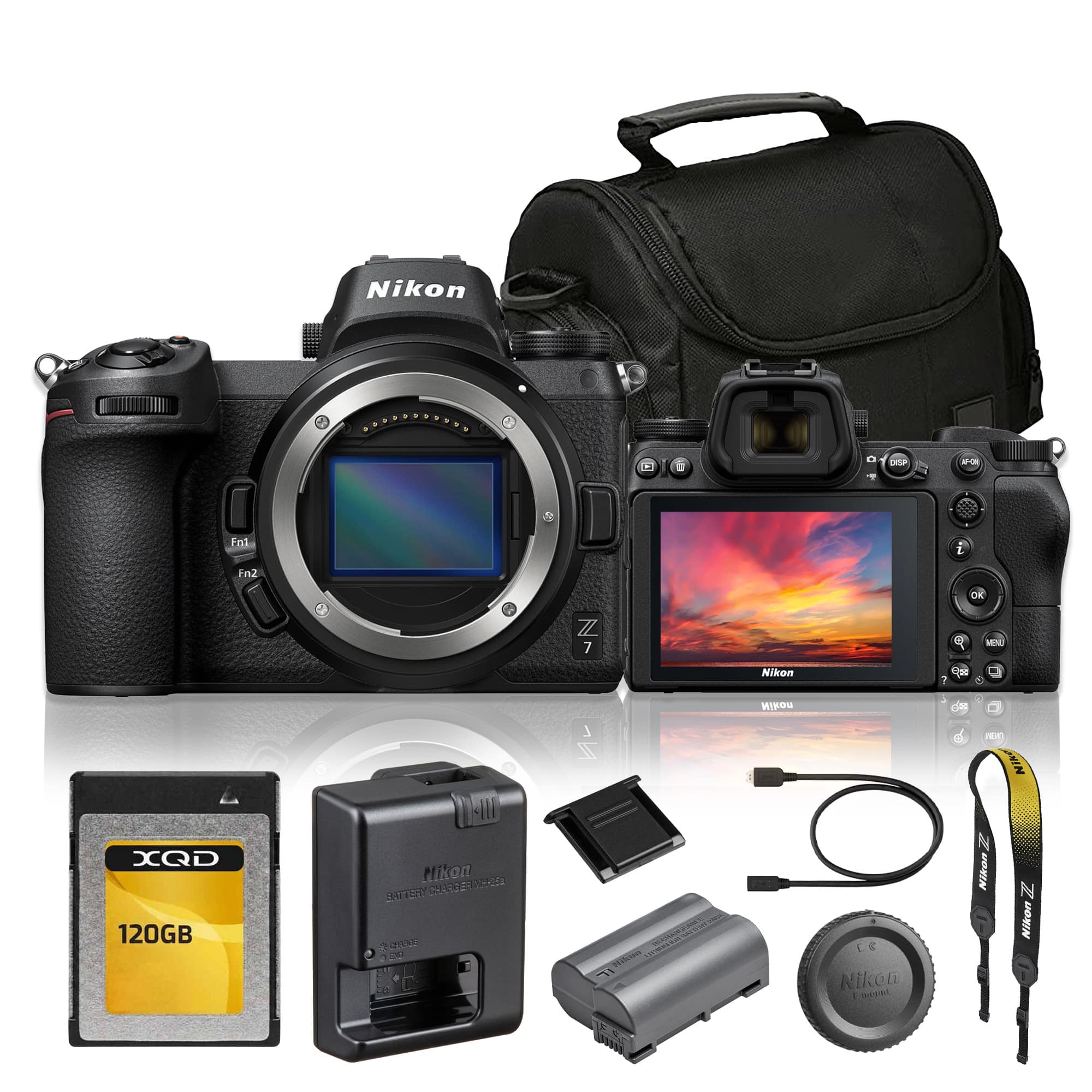 Nikon - Z7 Mirrorless Camera (Body) + 120GB XQD Memory Card + Camera Bag - Black price history on PriceWatchPro