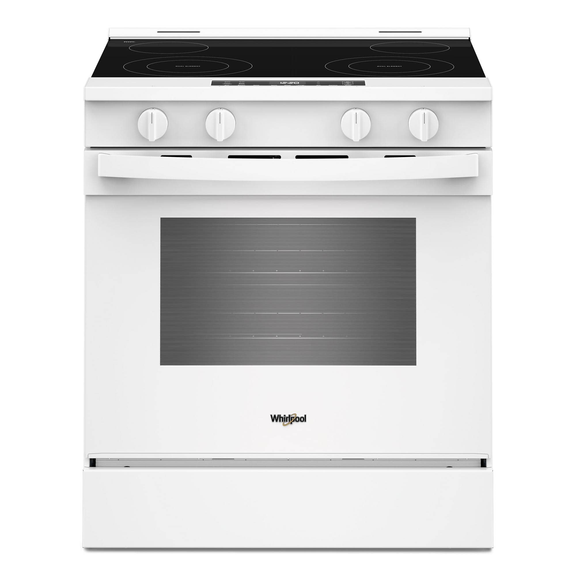 Whirlpool - 5.3 Cu. Ft. Slide-In Electric Range with No Preheat and Slow Cook Modes - White - Front_Zoom