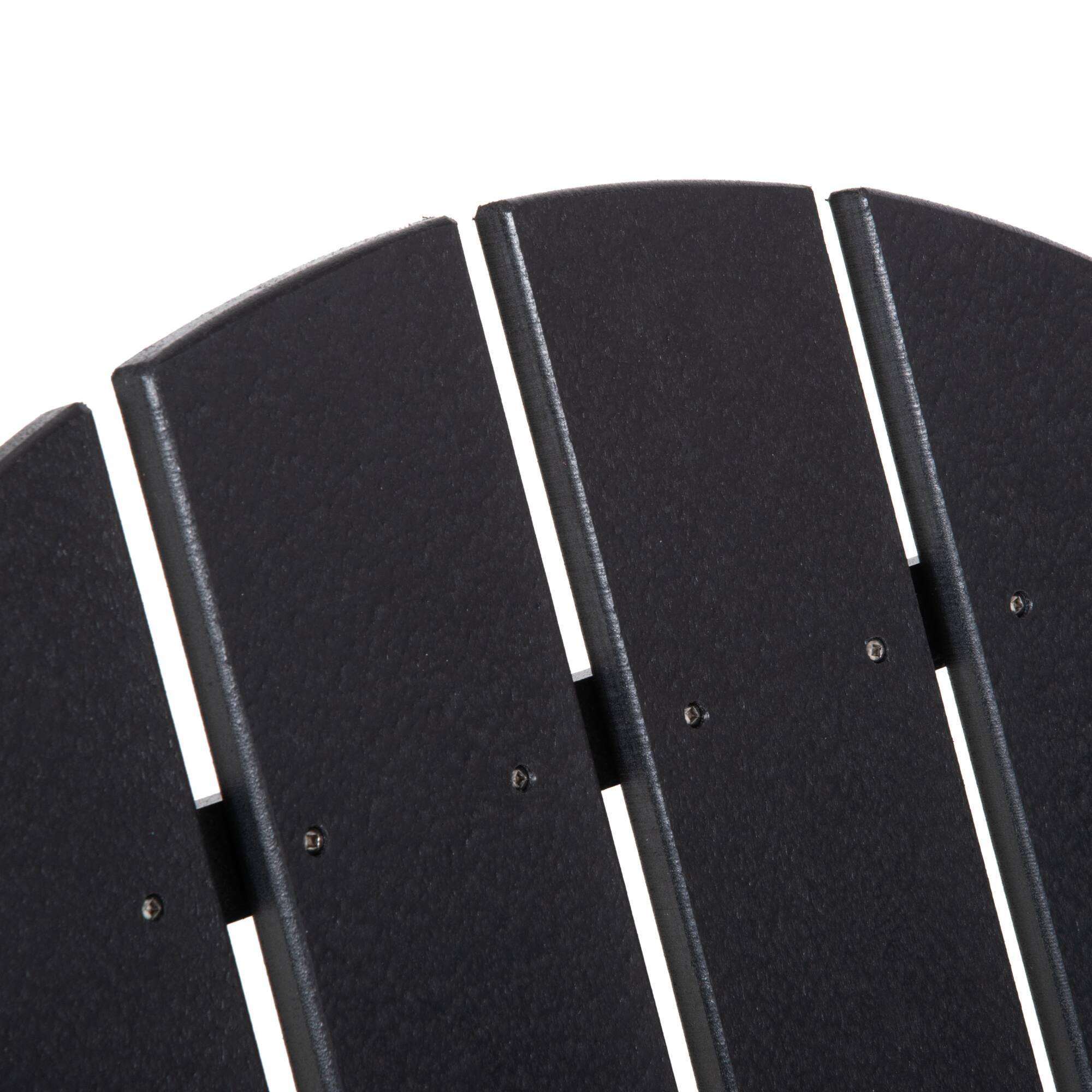 Alt View 7. Outsunny - Adirondack Chair, HDPE Fire Pit Chair, Weather Resistant Outdoor Chair for Patio, Garden, Backyard, Lawn - Black.