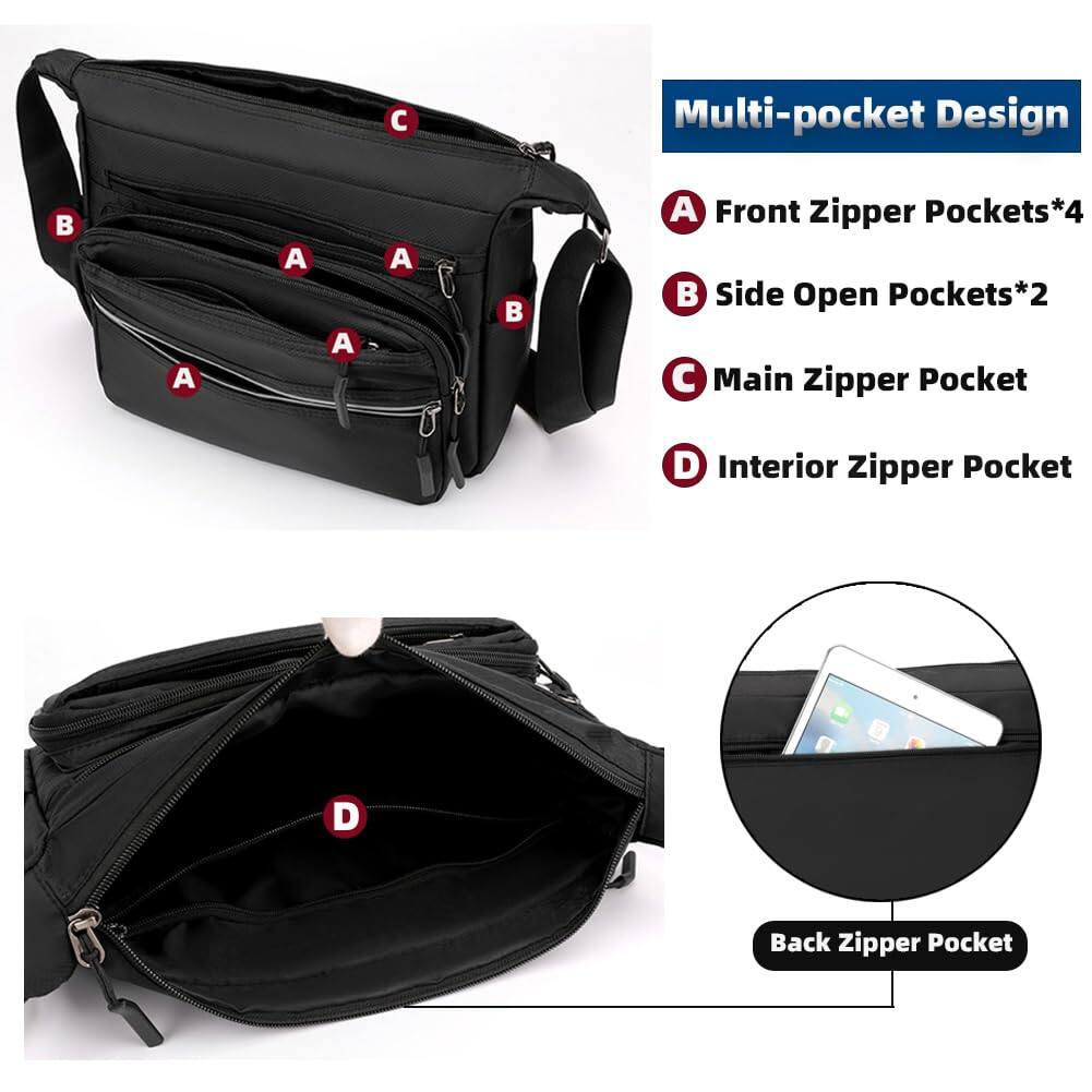 Multi-pocket Design

A. Front Zipper Pockets*4  
B. Side Open Pockets*2  
C. Main Zipper Pocket  
D. Interior Zipper Pocket  
E. Back Zipper Pocket