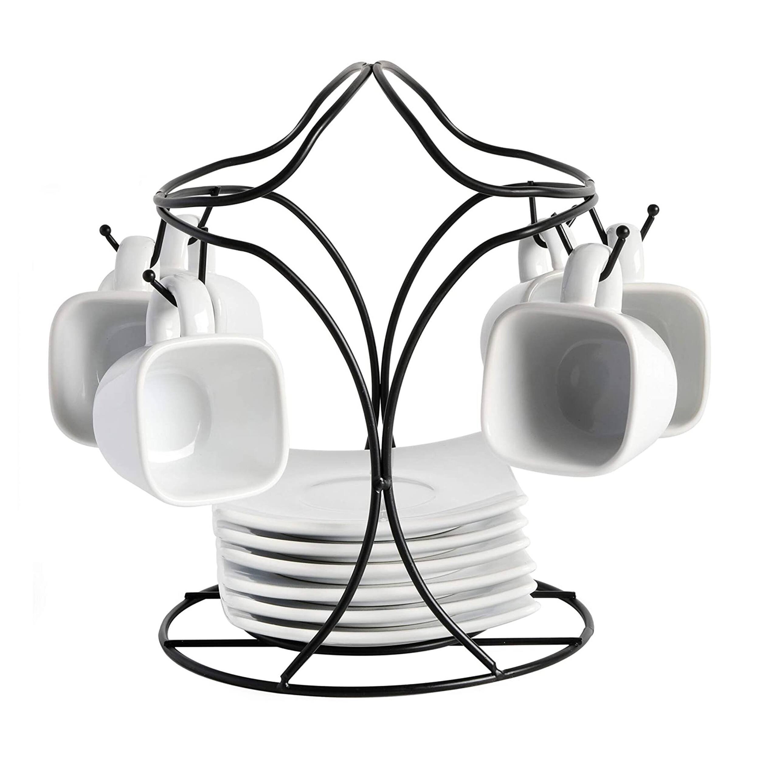 Alt View 1. Gibson - Gibson Elite Gracious Dining 12 Piece 3.25 Ounce Ceramic Espresso Cup and Saucer Set in White - White.