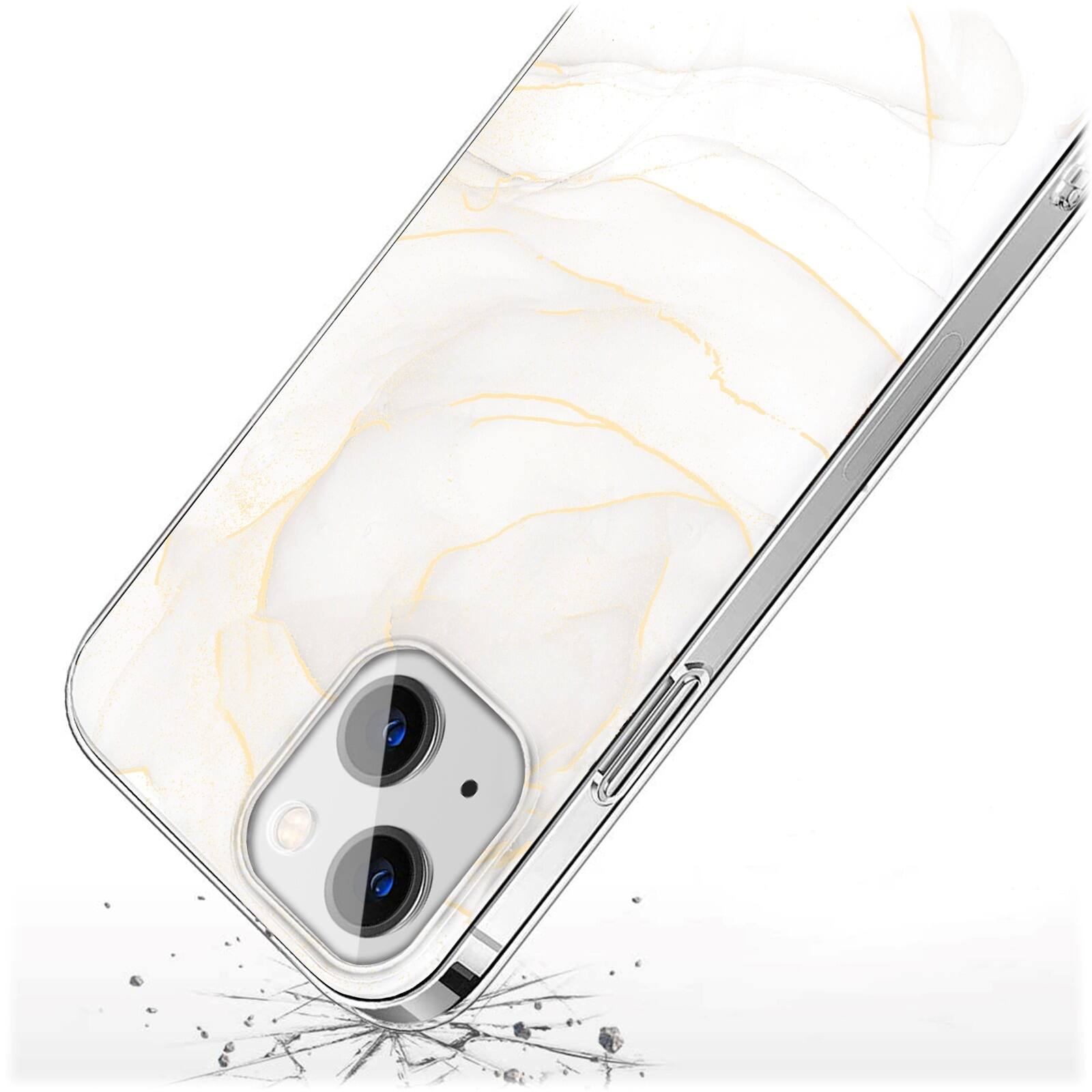 Alt View 14. SaharaCase - Marble Series Case for Apple iPhone 14 Plus - White Marble.