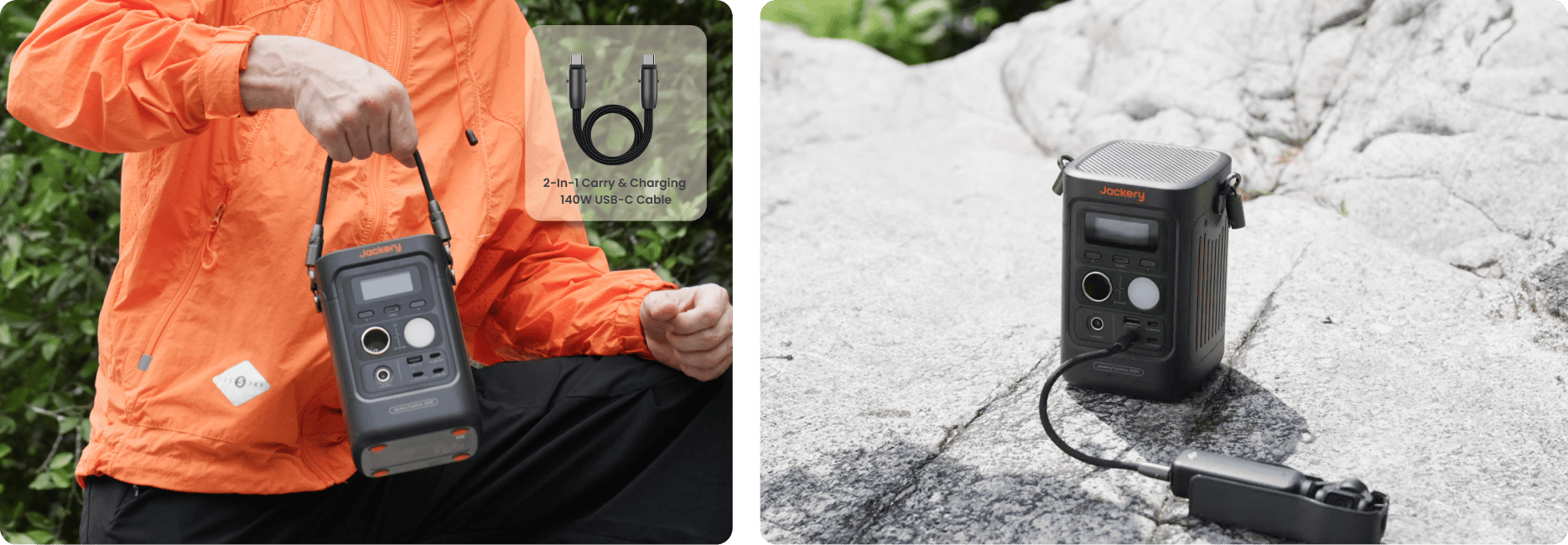 2-in-1 Carry & Charging 140W USB-C Cable Jackery
