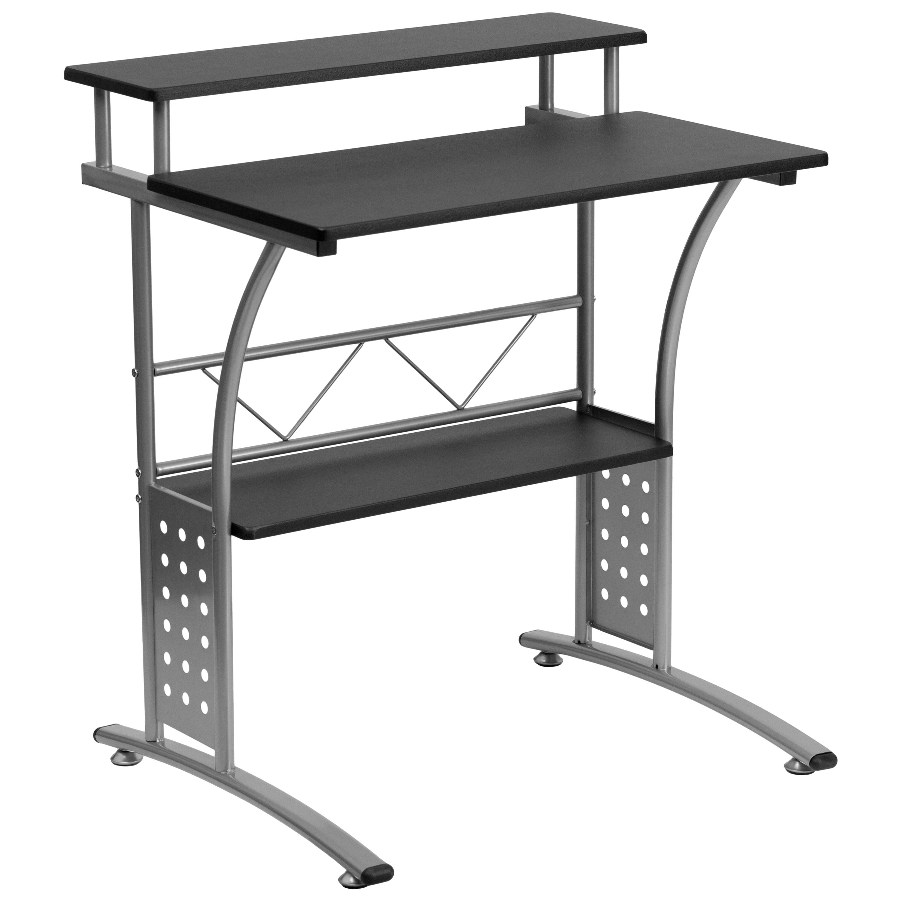 Alt View 8. Emma + Oliver - Work From Home Kit-Computer Desk, Ergonomic Mesh Office Chair, Filing Cabinet - Black.