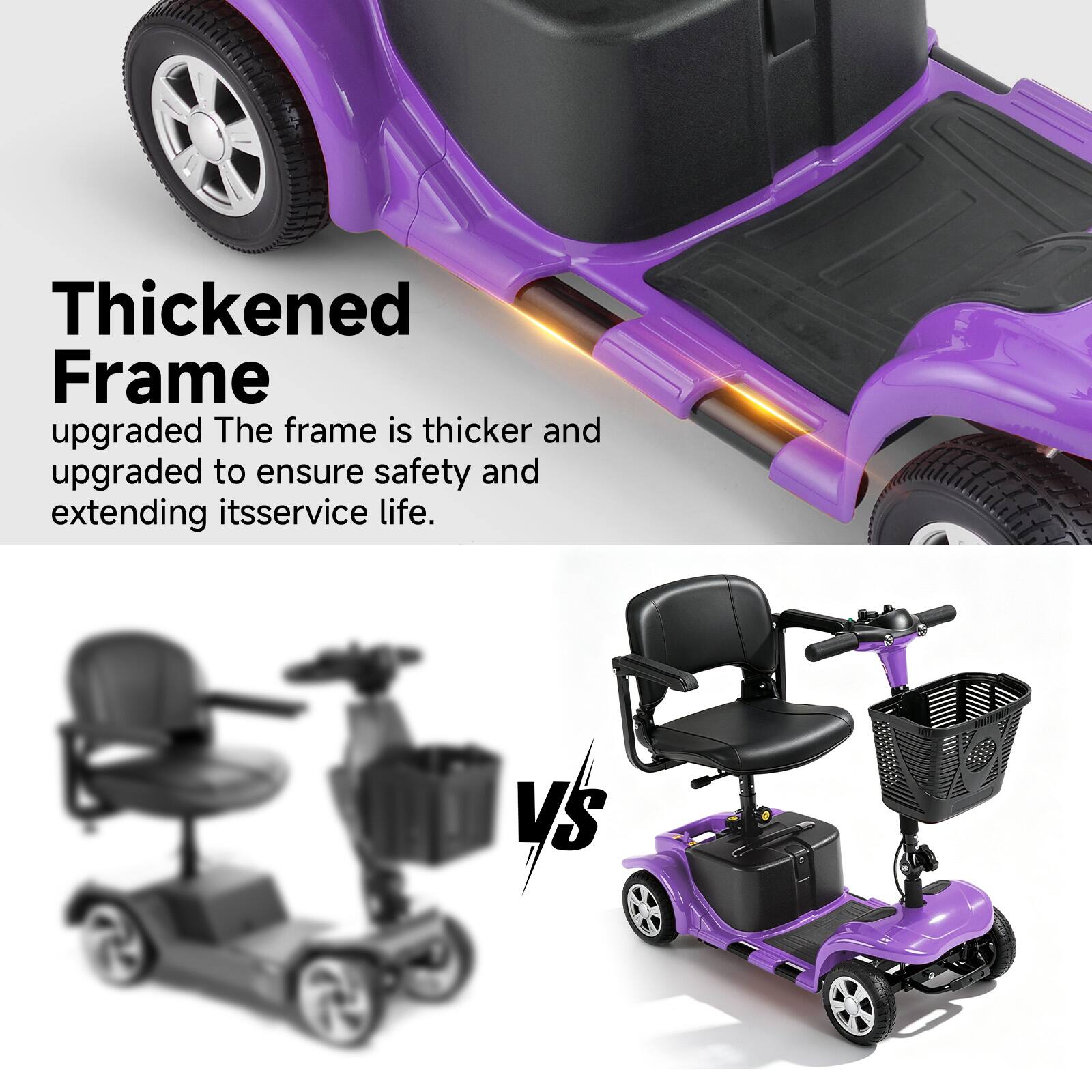 Thickened Frame  
upgraded The frame is thicker and upgraded to ensure safety and extending its service life.