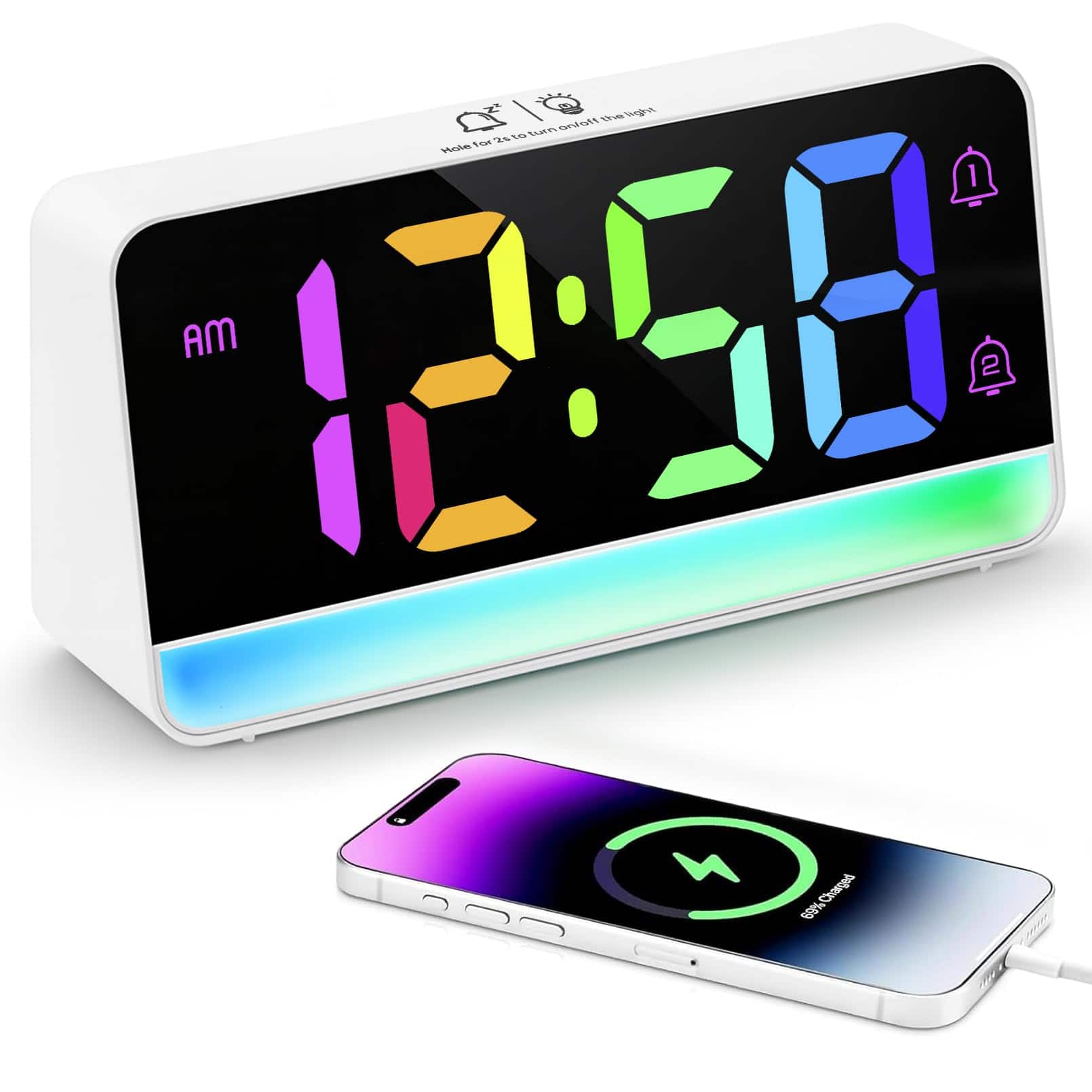 Dazzed Corner - Sound Machine Alarm Clock, Noise Machine - White