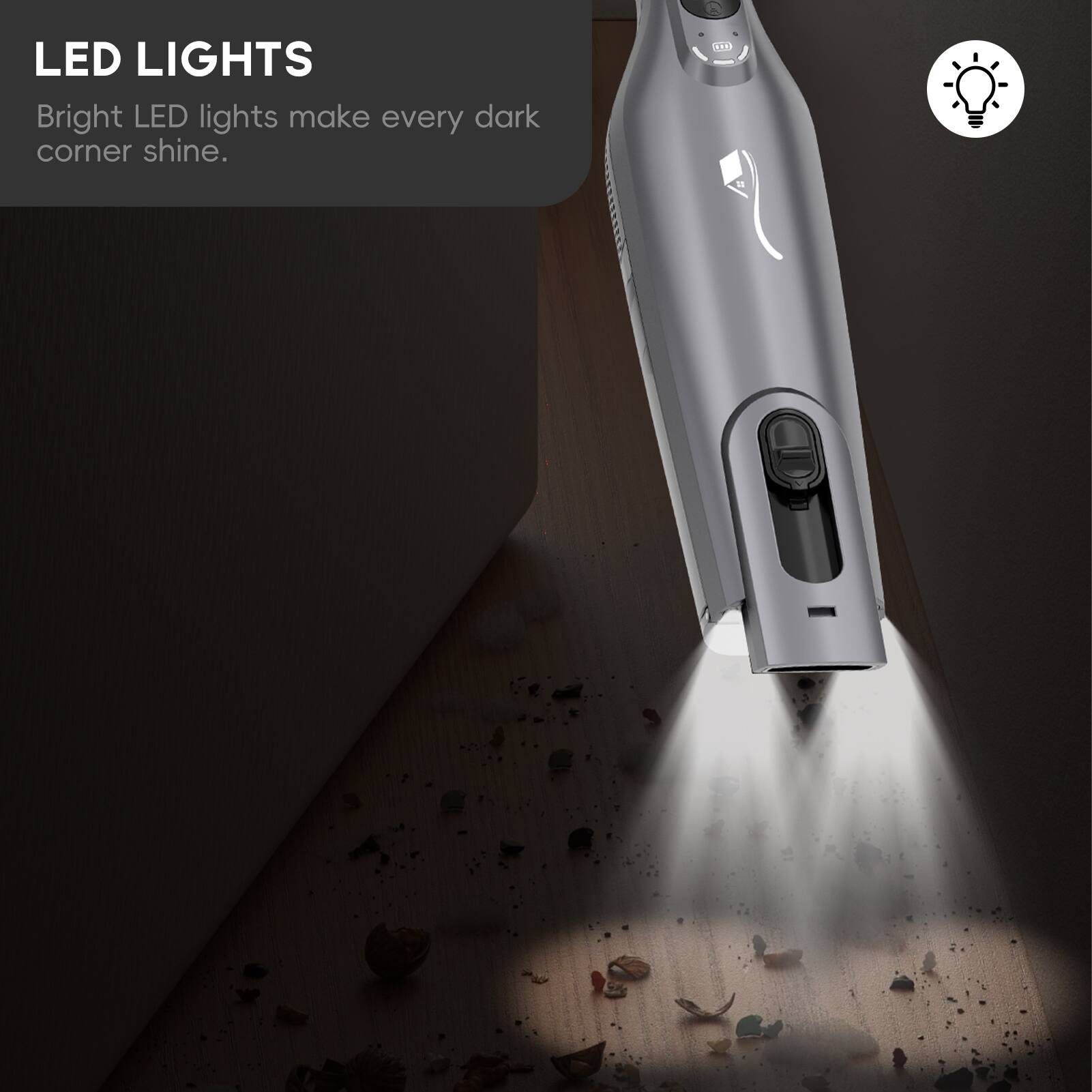 LED LIGHTS  
Bright LED lights make every dark corner shine.