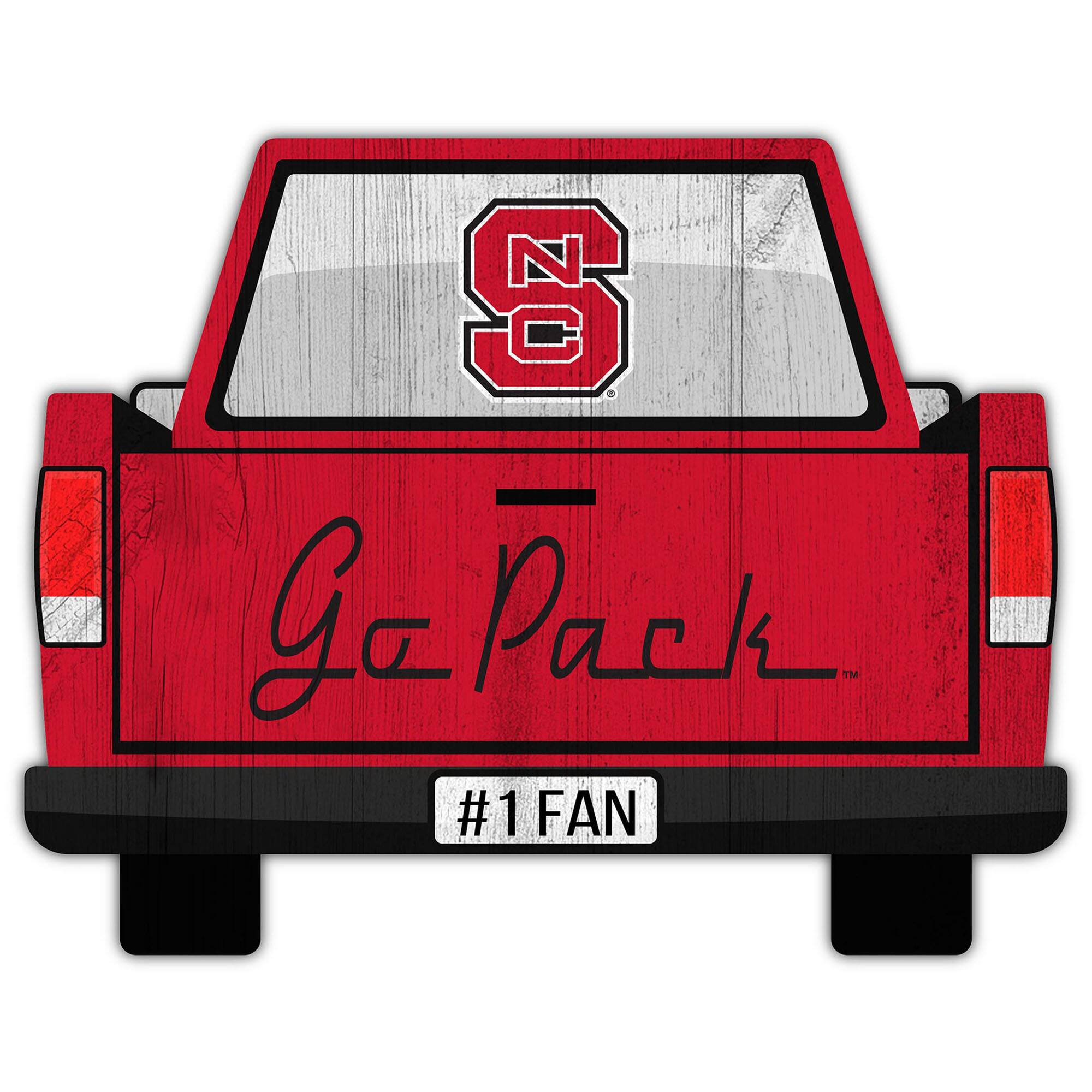 Fan Creations - NC State Wolfpack 12'' x 12'' Truck Back D-cor - Multicolor