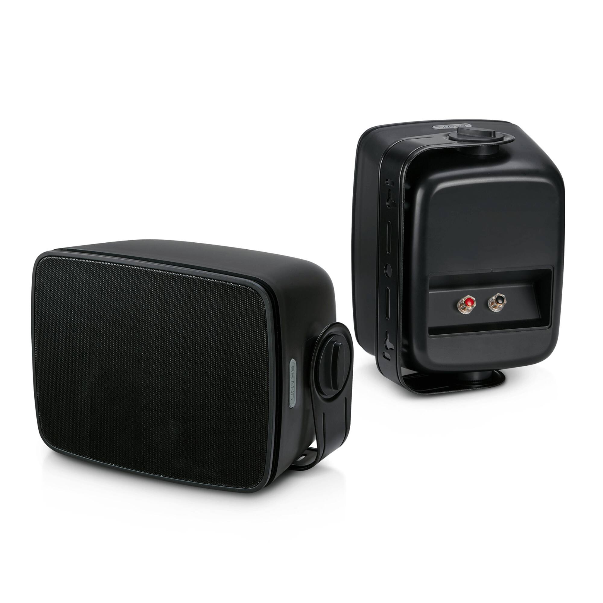 Alt View 1. SoundPro - Dual Bluetooth Weatherproof Indoor & Outdoor Wall-Mount Loudspeakers - Black.